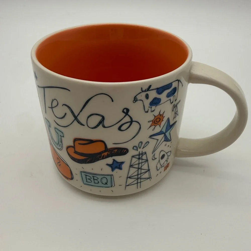 Starbucks Been There Series Texas Mug 14 oz 2019 Lone Star State Orange